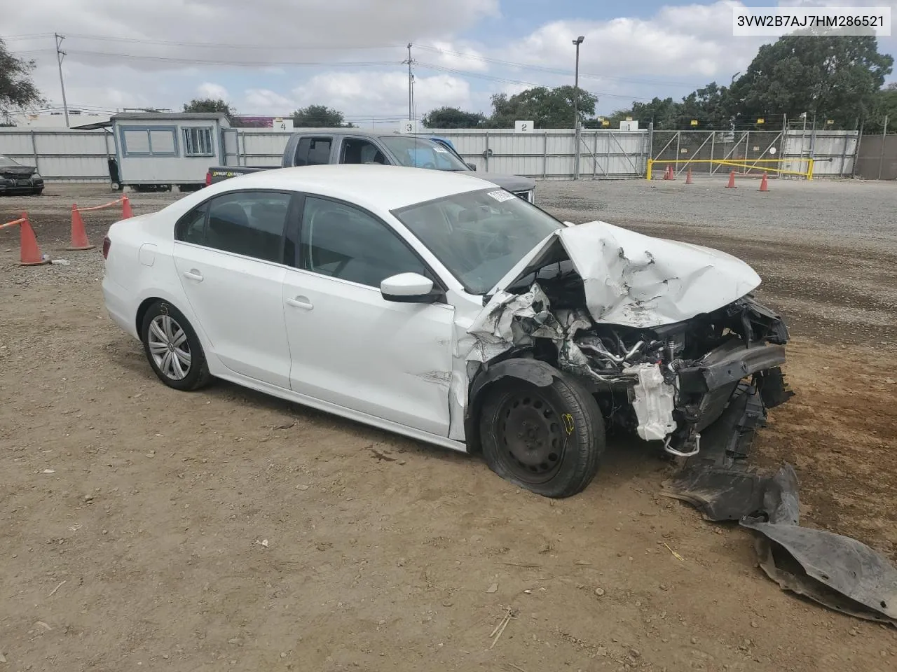 2017 Volkswagen Jetta S VIN: 3VW2B7AJ7HM286521 Lot: 71797064