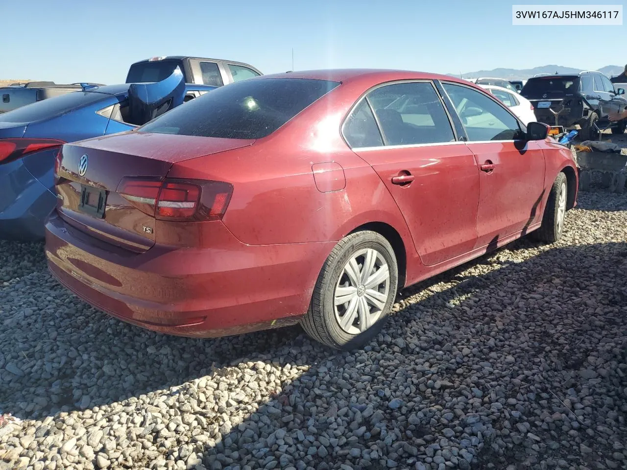 2017 Volkswagen Jetta S VIN: 3VW167AJ5HM346117 Lot: 72044804