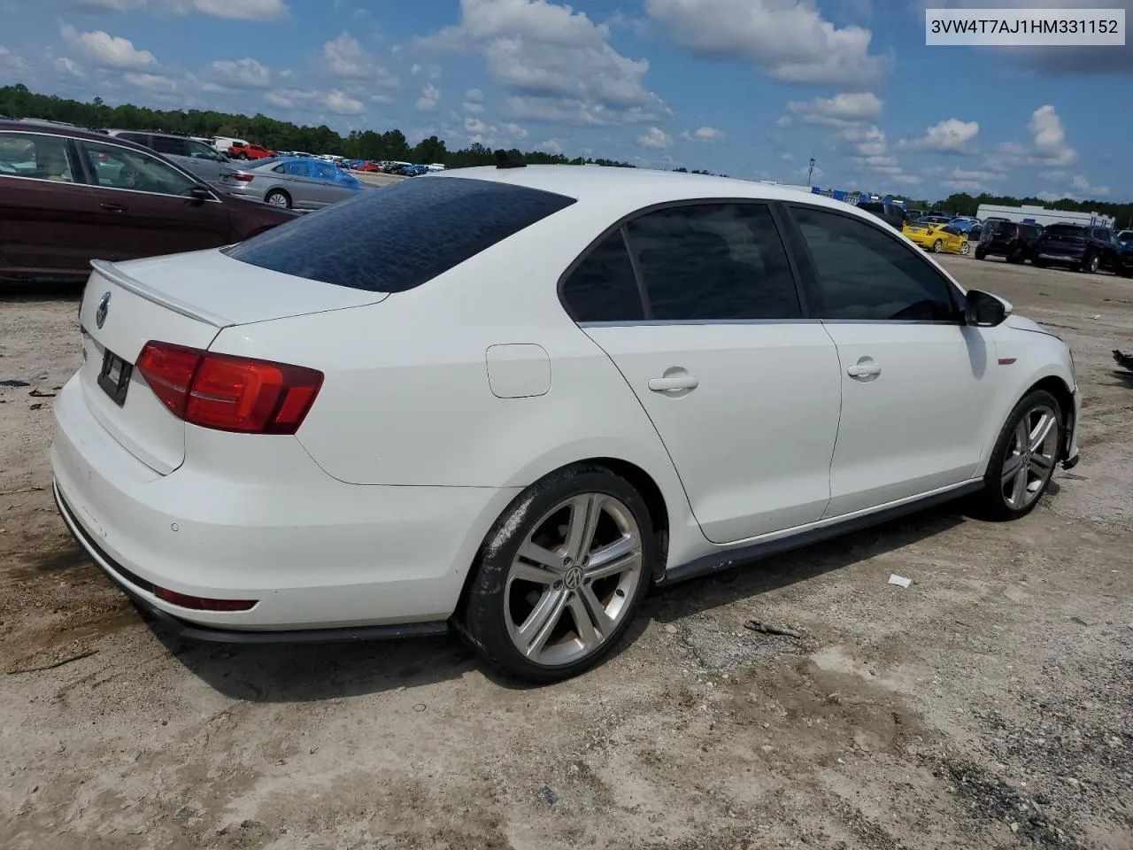 2017 Volkswagen Jetta Gli VIN: 3VW4T7AJ1HM331152 Lot: 72293214