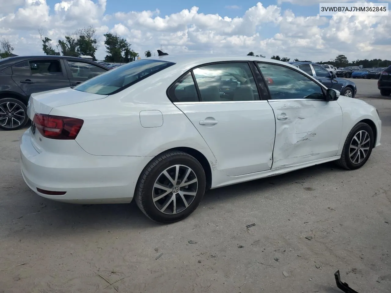 3VWDB7AJ7HM362845 2017 Volkswagen Jetta Se