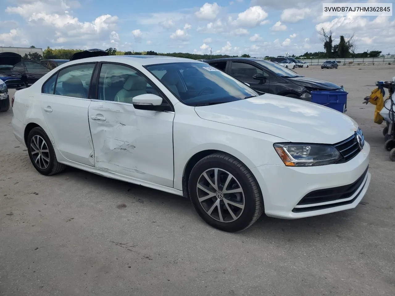 3VWDB7AJ7HM362845 2017 Volkswagen Jetta Se