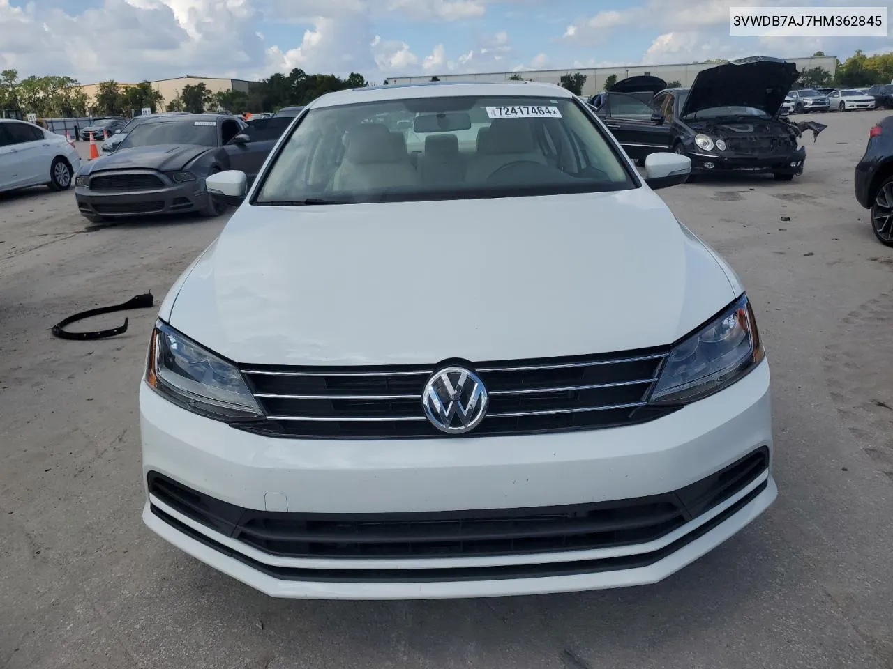 3VWDB7AJ7HM362845 2017 Volkswagen Jetta Se