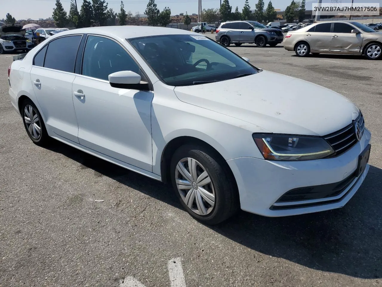 3VW2B7AJ7HM217506 2017 Volkswagen Jetta S