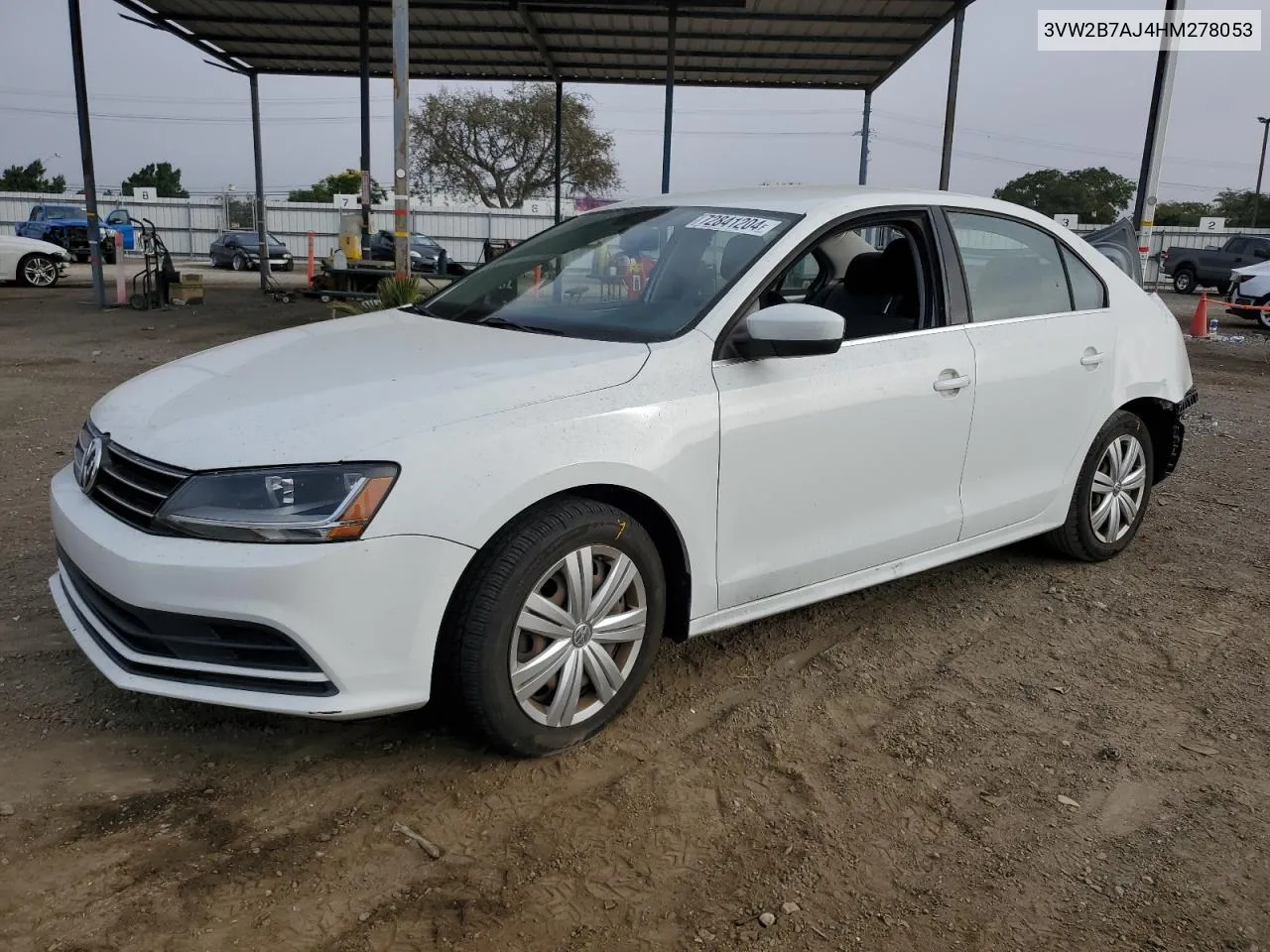 2017 Volkswagen Jetta S VIN: 3VW2B7AJ4HM278053 Lot: 72841204