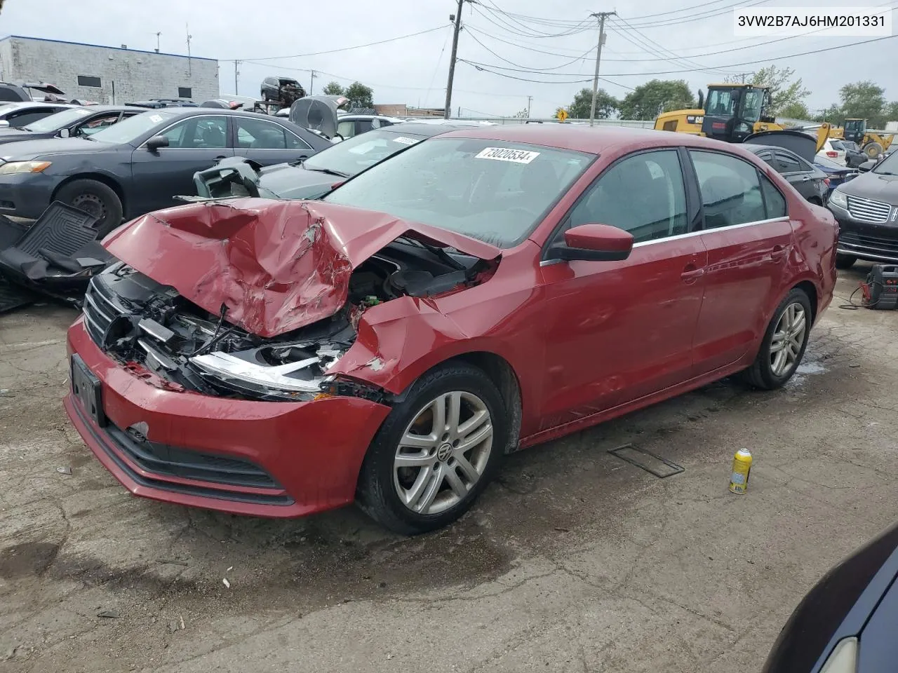 2017 Volkswagen Jetta S VIN: 3VW2B7AJ6HM201331 Lot: 73020534