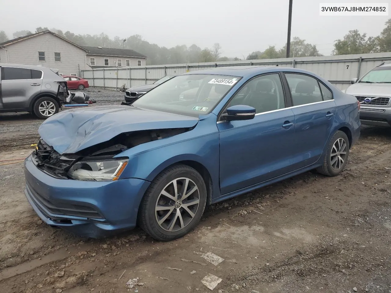 2017 Volkswagen Jetta Se VIN: 3VWB67AJ8HM274852 Lot: 73489154