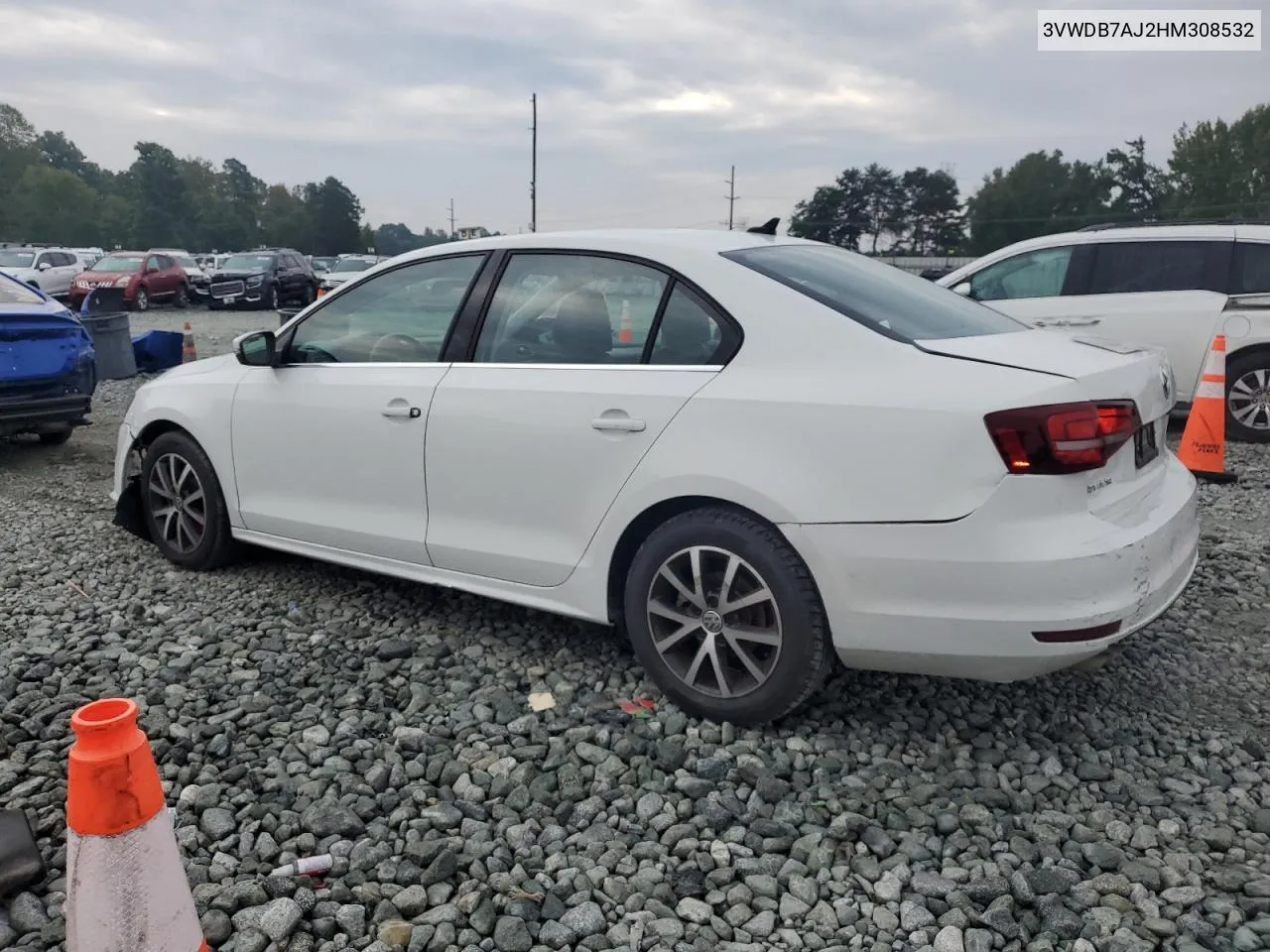 2017 Volkswagen Jetta Se VIN: 3VWDB7AJ2HM308532 Lot: 73533394