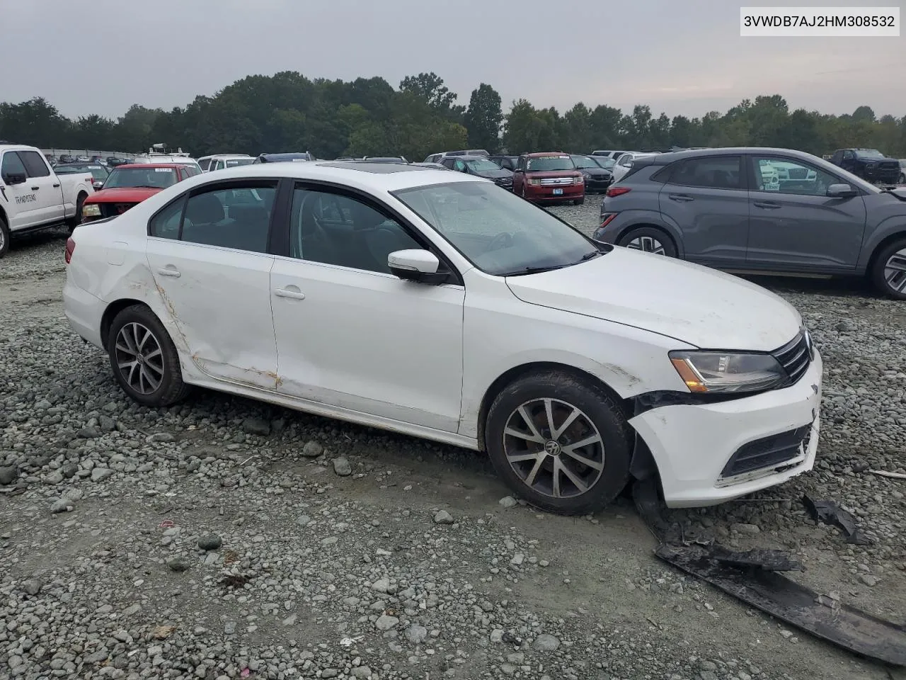 2017 Volkswagen Jetta Se VIN: 3VWDB7AJ2HM308532 Lot: 73533394