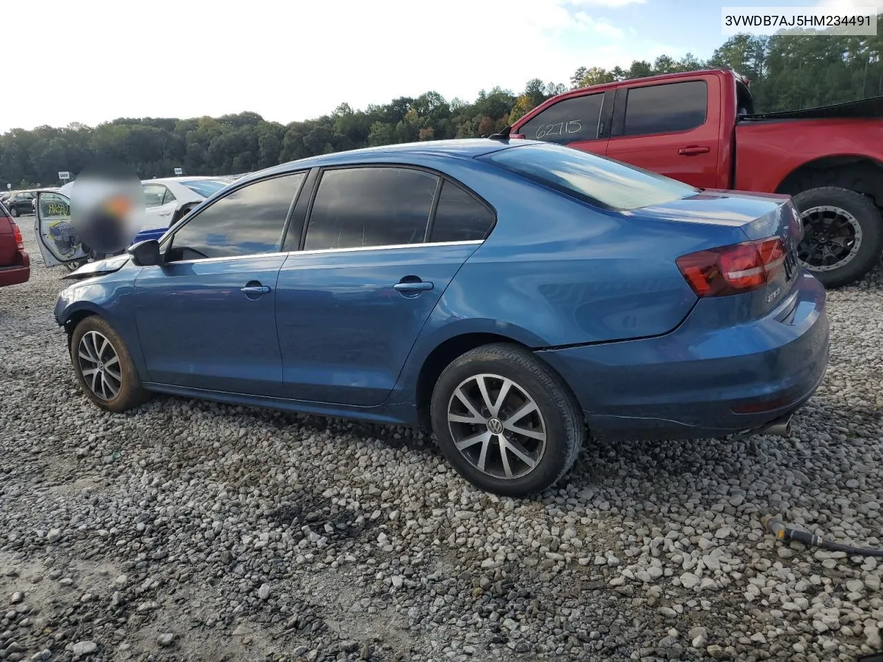 2017 Volkswagen Jetta Se VIN: 3VWDB7AJ5HM234491 Lot: 73723234