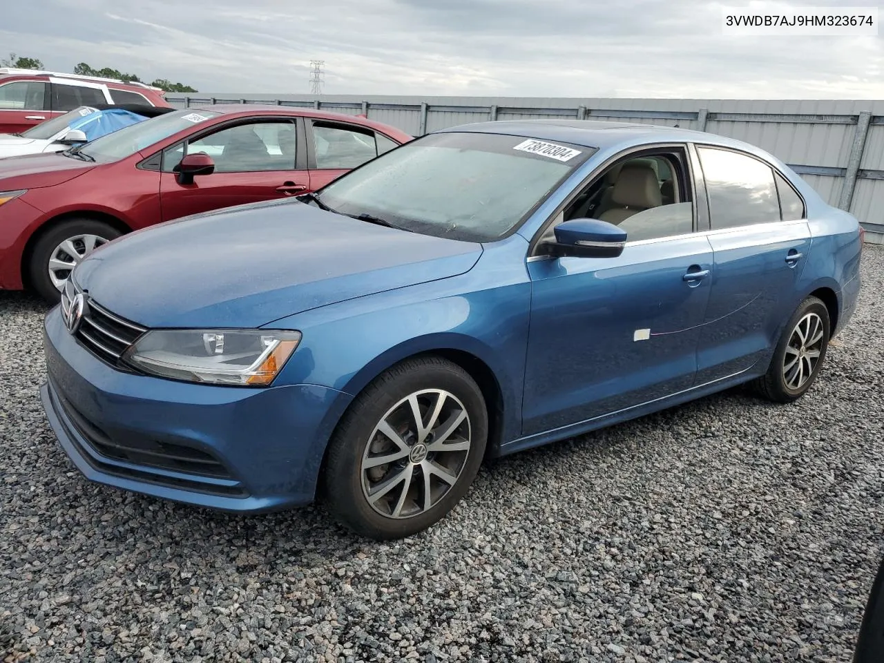 2017 Volkswagen Jetta Se VIN: 3VWDB7AJ9HM323674 Lot: 73870304