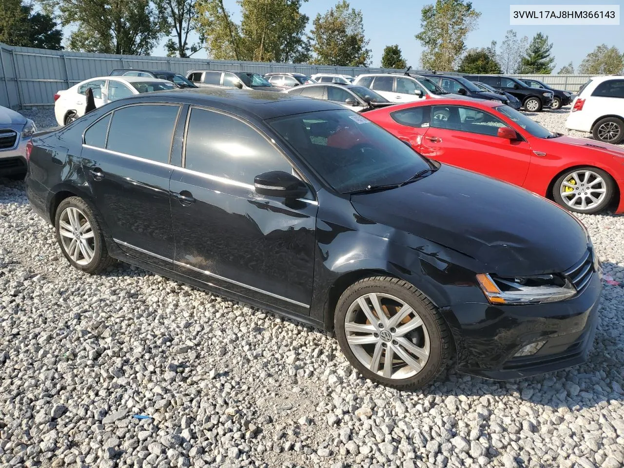 2017 Volkswagen Jetta Sel VIN: 3VWL17AJ8HM366143 Lot: 74037154