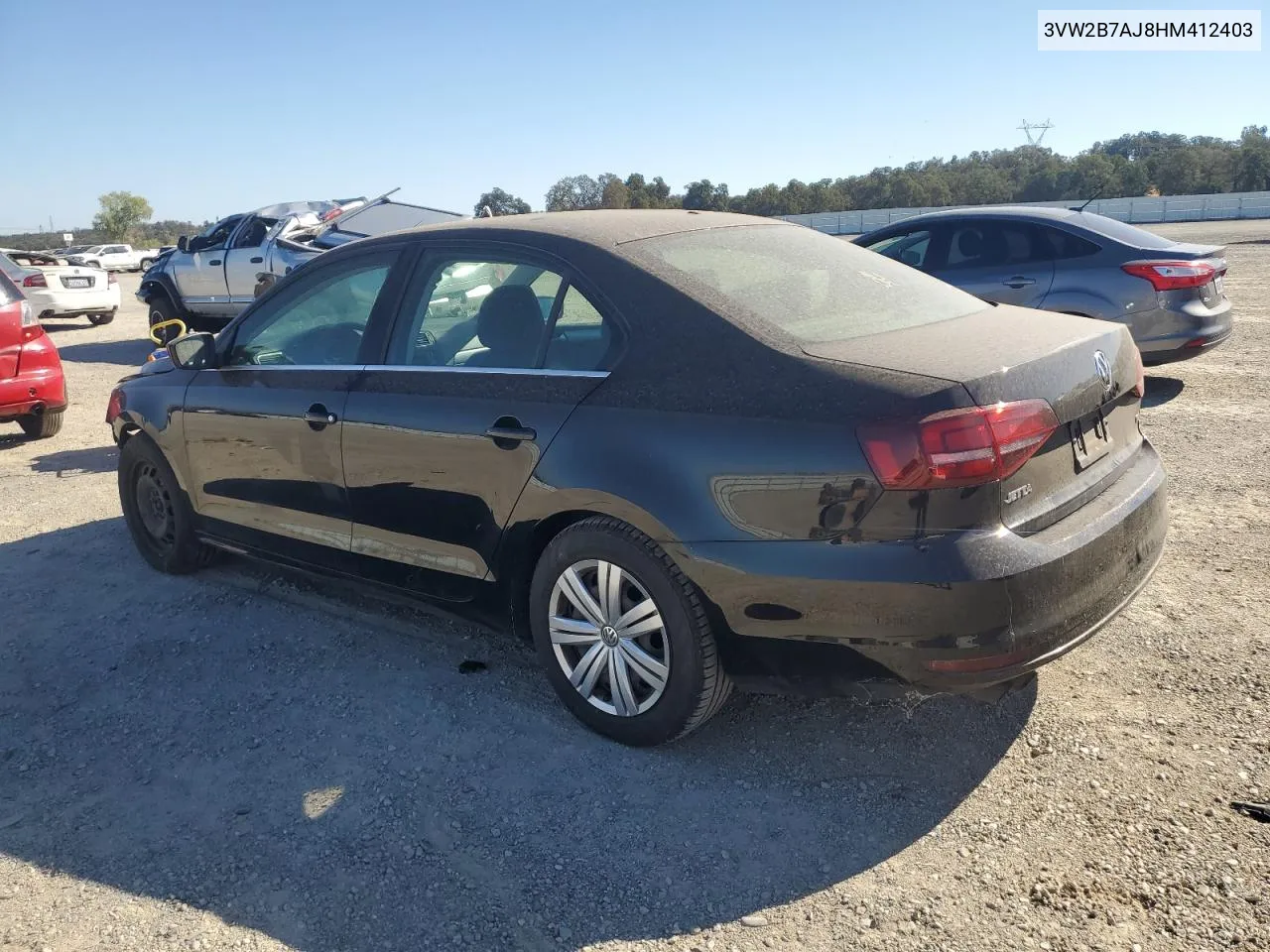 2017 Volkswagen Jetta S VIN: 3VW2B7AJ8HM412403 Lot: 74142674