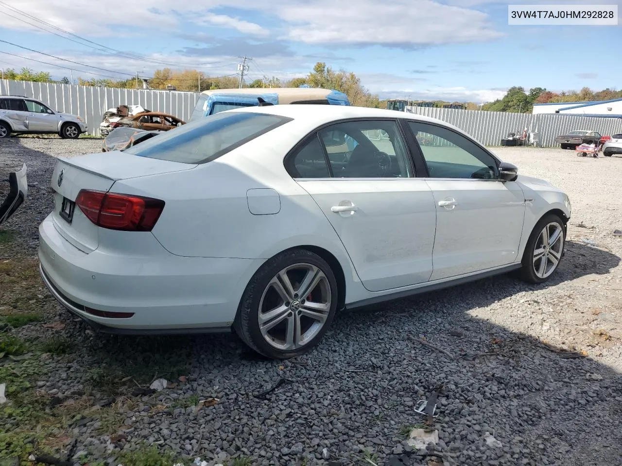 2017 Volkswagen Jetta Gli VIN: 3VW4T7AJ0HM292828 Lot: 74592614