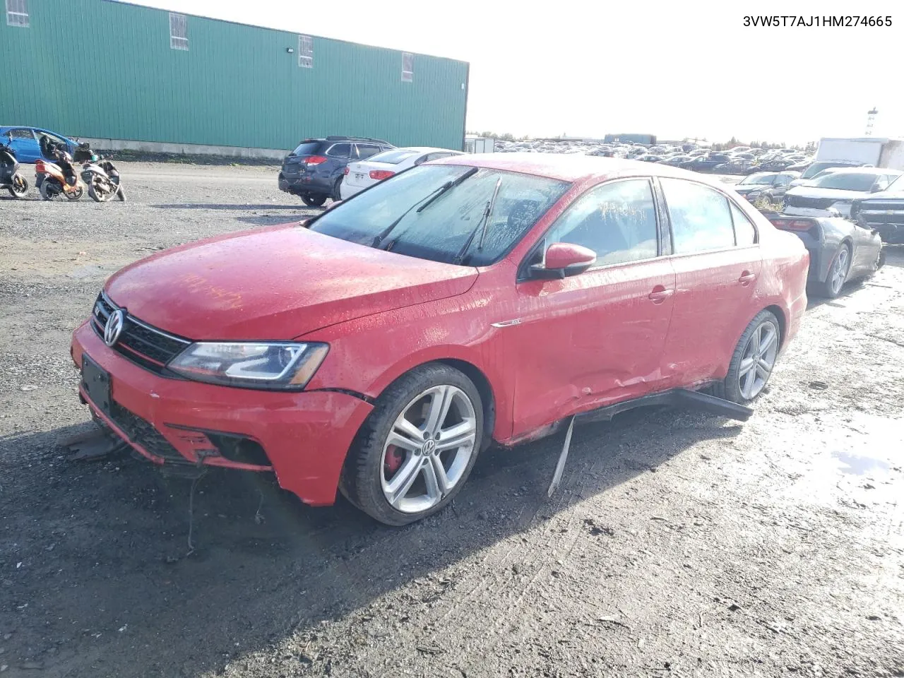 2017 Volkswagen Jetta Gli VIN: 3VW5T7AJ1HM274665 Lot: 74704474