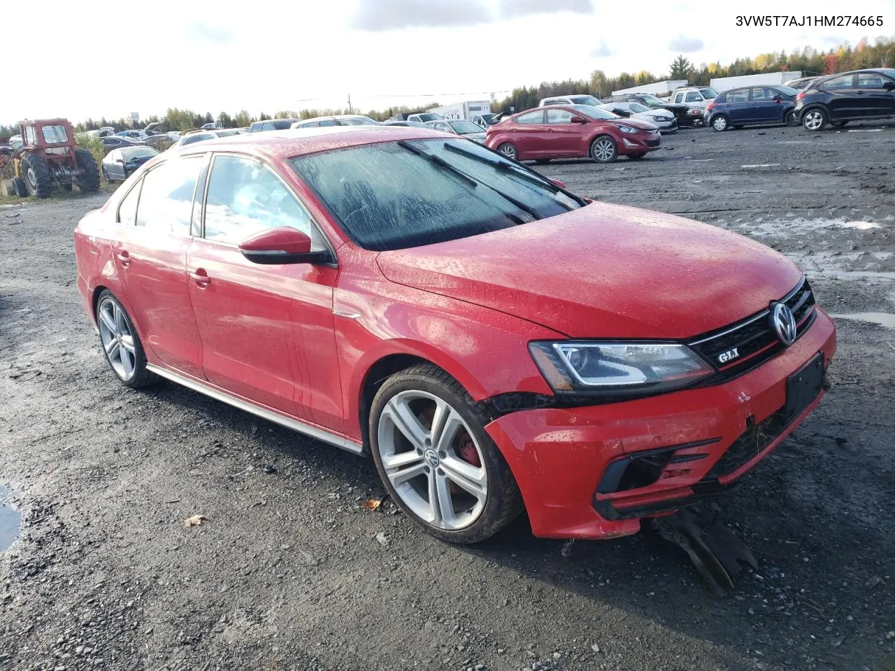 2017 Volkswagen Jetta Gli VIN: 3VW5T7AJ1HM274665 Lot: 74704474