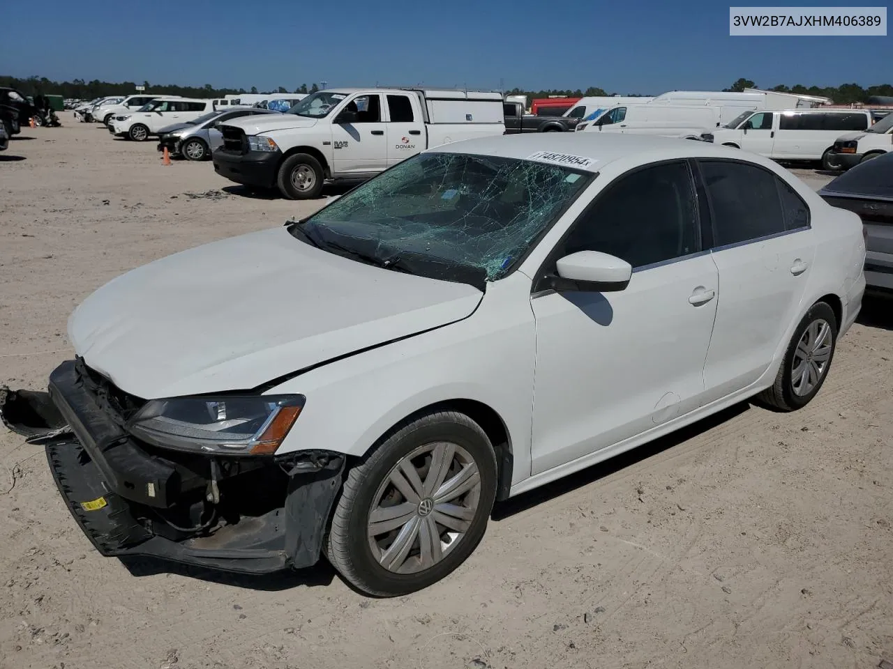 2017 Volkswagen Jetta S VIN: 3VW2B7AJXHM406389 Lot: 74820954