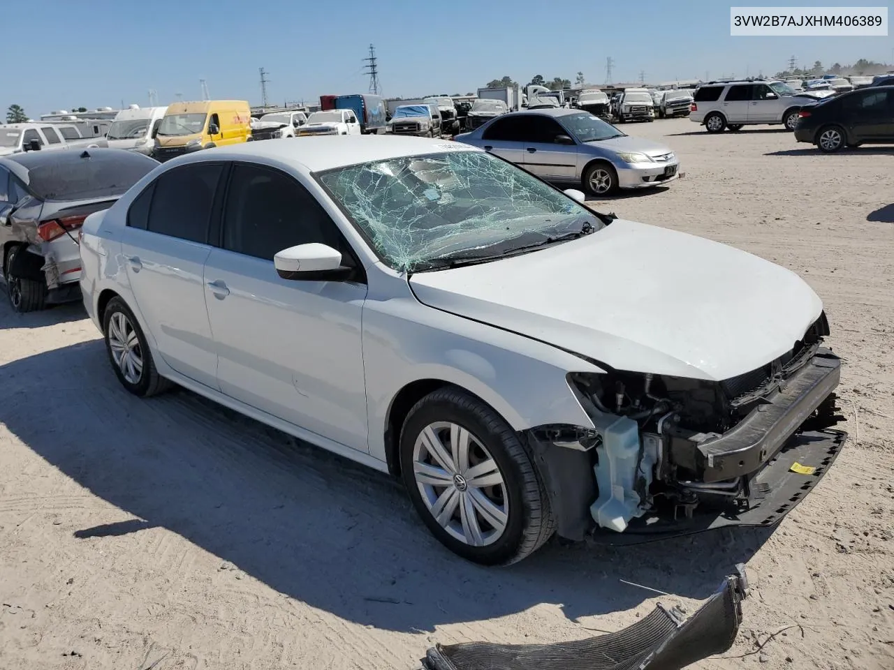 2017 Volkswagen Jetta S VIN: 3VW2B7AJXHM406389 Lot: 74820954