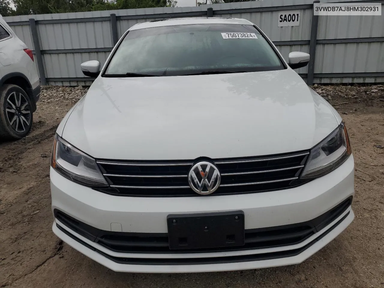 2017 Volkswagen Jetta Se VIN: 3VWDB7AJ8HM302931 Lot: 75073824