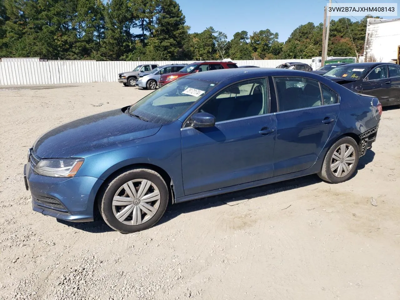 2017 Volkswagen Jetta S VIN: 3VW2B7AJXHM408143 Lot: 75172174