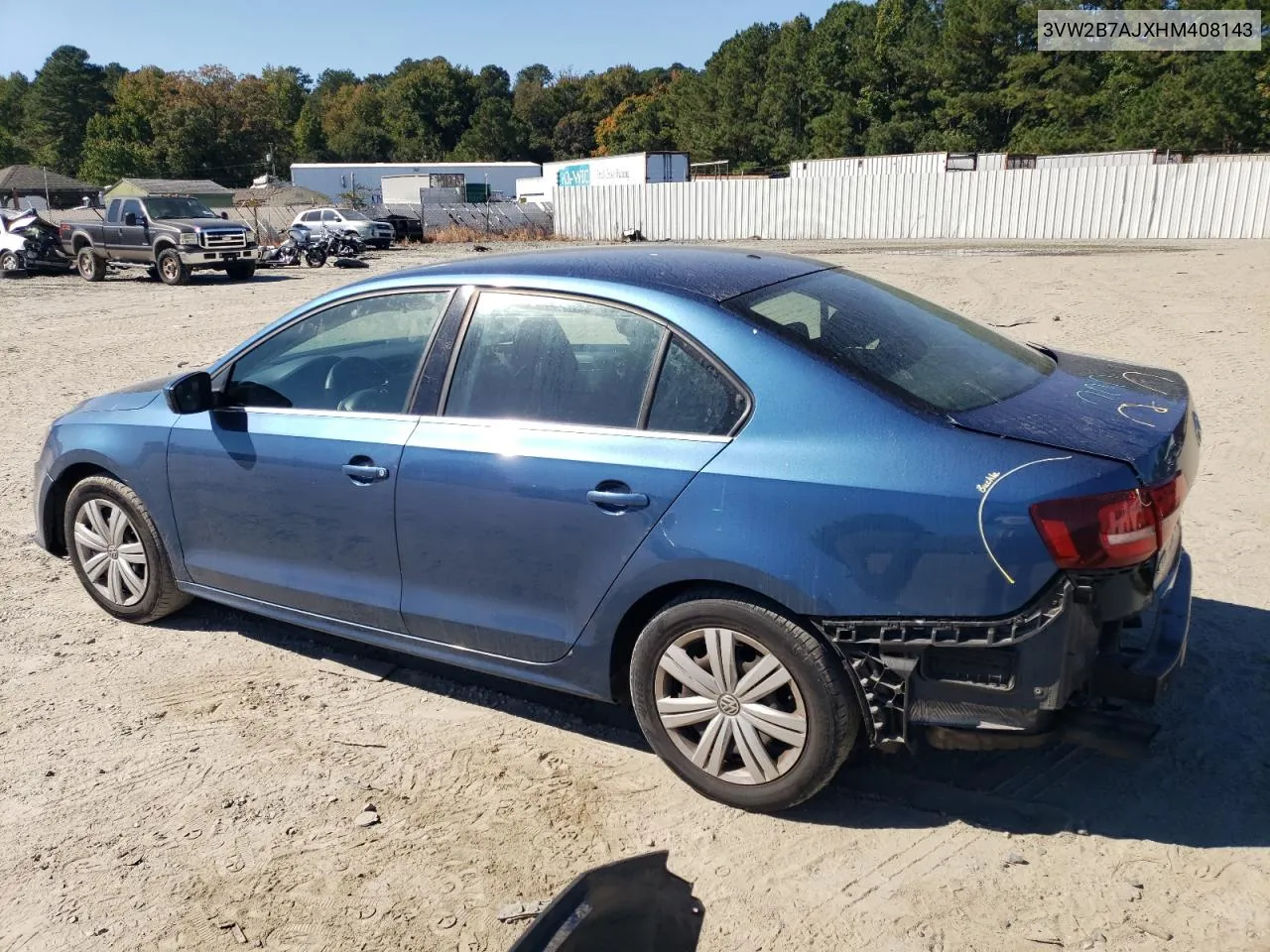 2017 Volkswagen Jetta S VIN: 3VW2B7AJXHM408143 Lot: 75172174