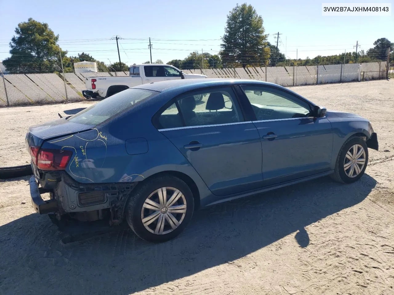 2017 Volkswagen Jetta S VIN: 3VW2B7AJXHM408143 Lot: 75172174