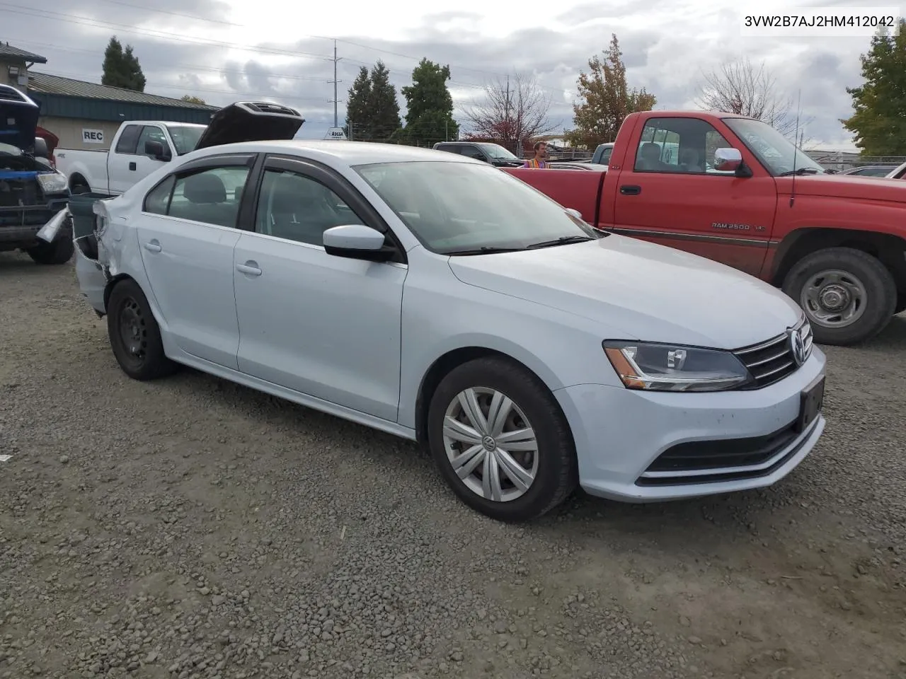 2017 Volkswagen Jetta S VIN: 3VW2B7AJ2HM412042 Lot: 75277884