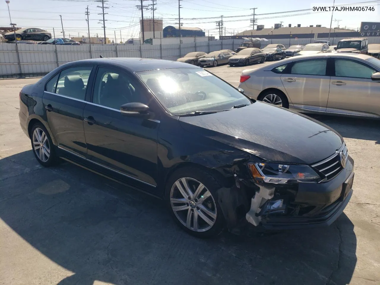 2017 Volkswagen Jetta Sel VIN: 3VWL17AJ9HM406746 Lot: 75367044