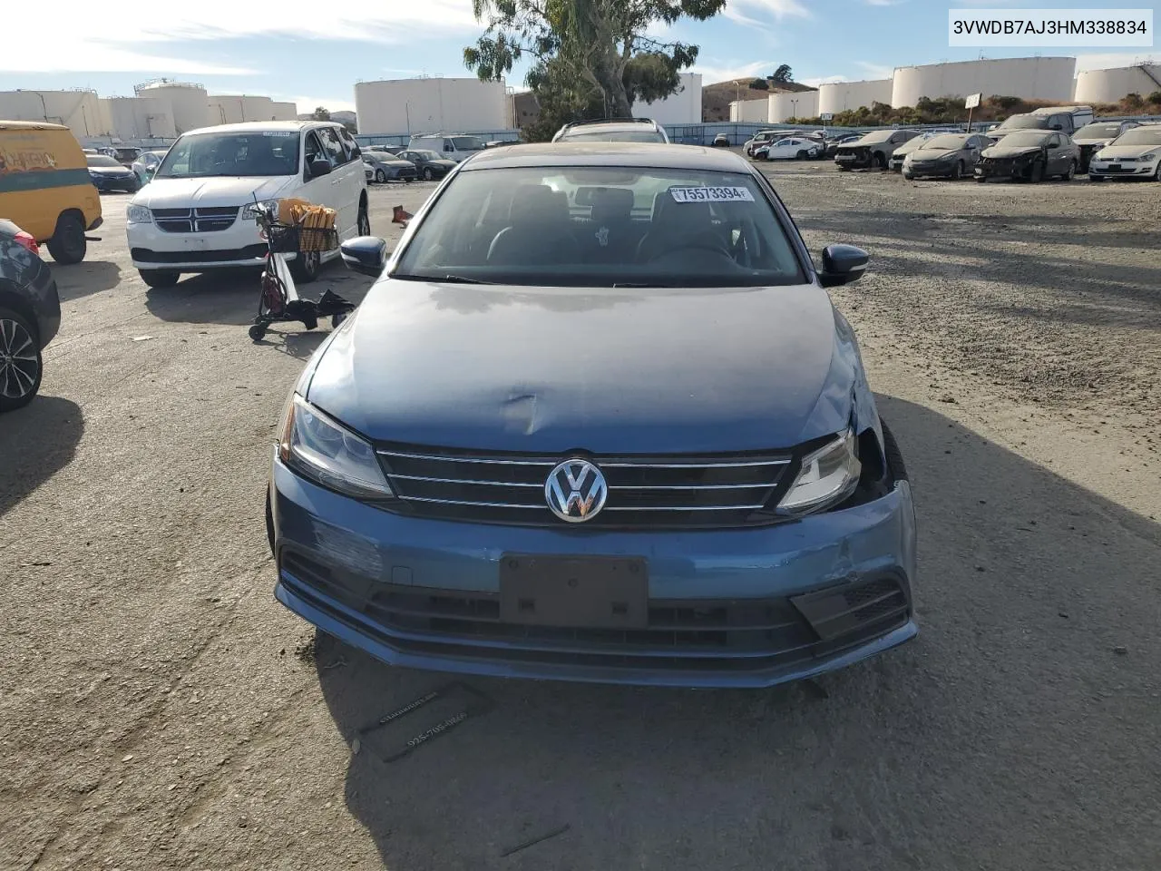 2017 Volkswagen Jetta Se VIN: 3VWDB7AJ3HM338834 Lot: 75573394