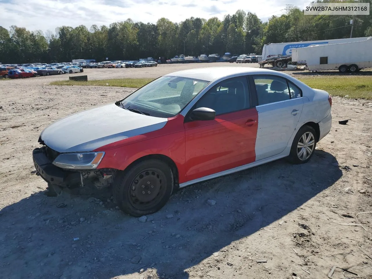 2017 Volkswagen Jetta S VIN: 3VW2B7AJ6HM312168 Lot: 75686534