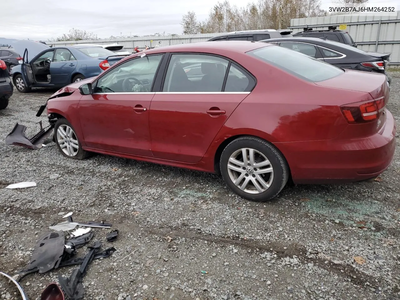 2017 Volkswagen Jetta S VIN: 3VW2B7AJ6HM264252 Lot: 75905784