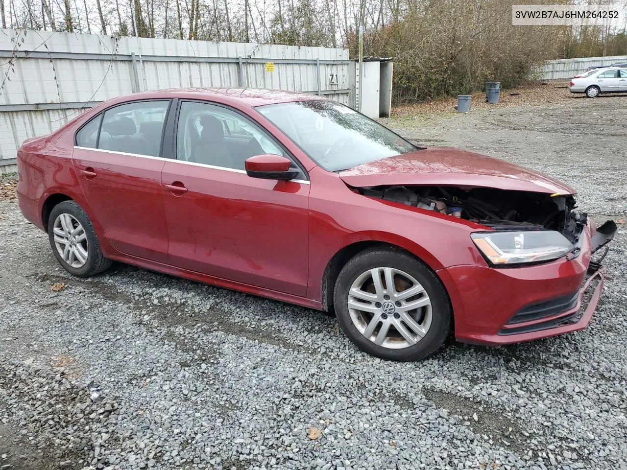 2017 Volkswagen Jetta S VIN: 3VW2B7AJ6HM264252 Lot: 75905784