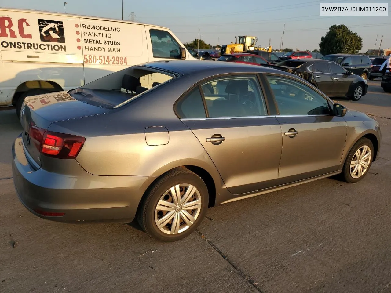 2017 Volkswagen Jetta S VIN: 3VW2B7AJ0HM311260 Lot: 76121294