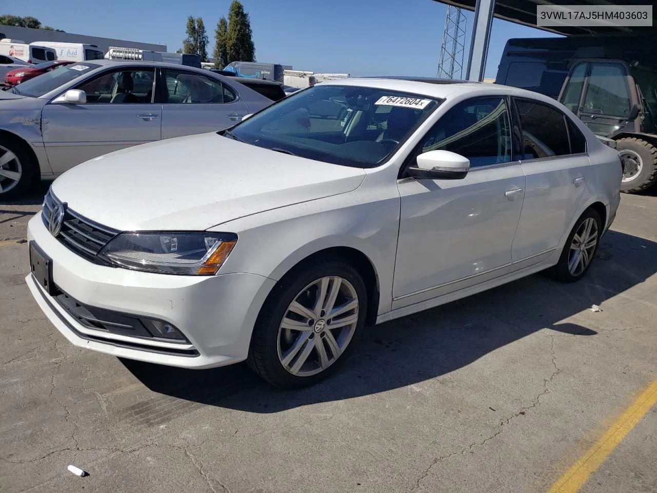 2017 Volkswagen Jetta Sel VIN: 3VWL17AJ5HM403603 Lot: 76472604