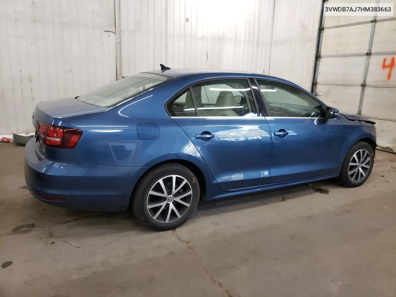 2017 Volkswagen Jetta Se VIN: 3VWDB7AJ7HM383663 Lot: 76533054