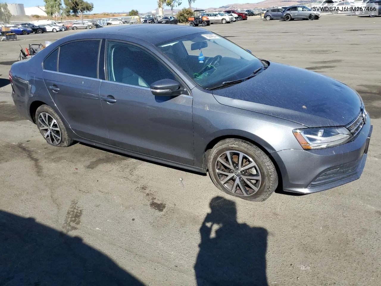 2017 Volkswagen Jetta Se VIN: 3VWDB7AJ6HM267466 Lot: 76564624