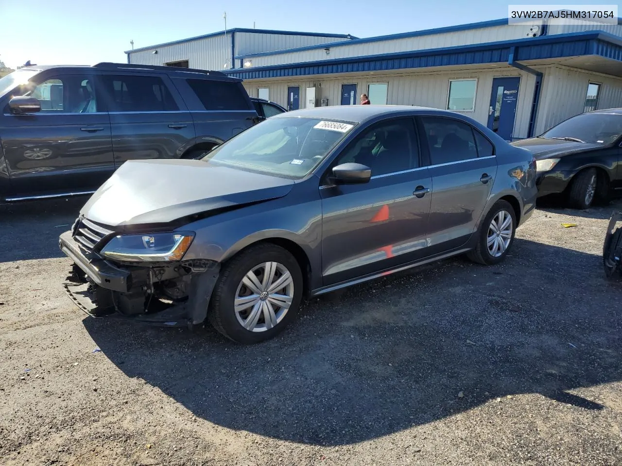 2017 Volkswagen Jetta S VIN: 3VW2B7AJ5HM317054 Lot: 76685084