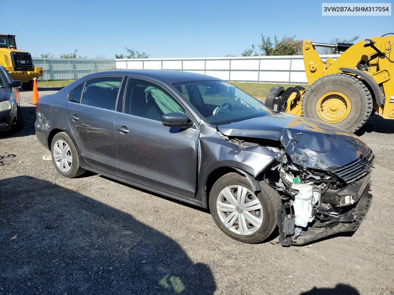 2017 Volkswagen Jetta S VIN: 3VW2B7AJ5HM317054 Lot: 76685084