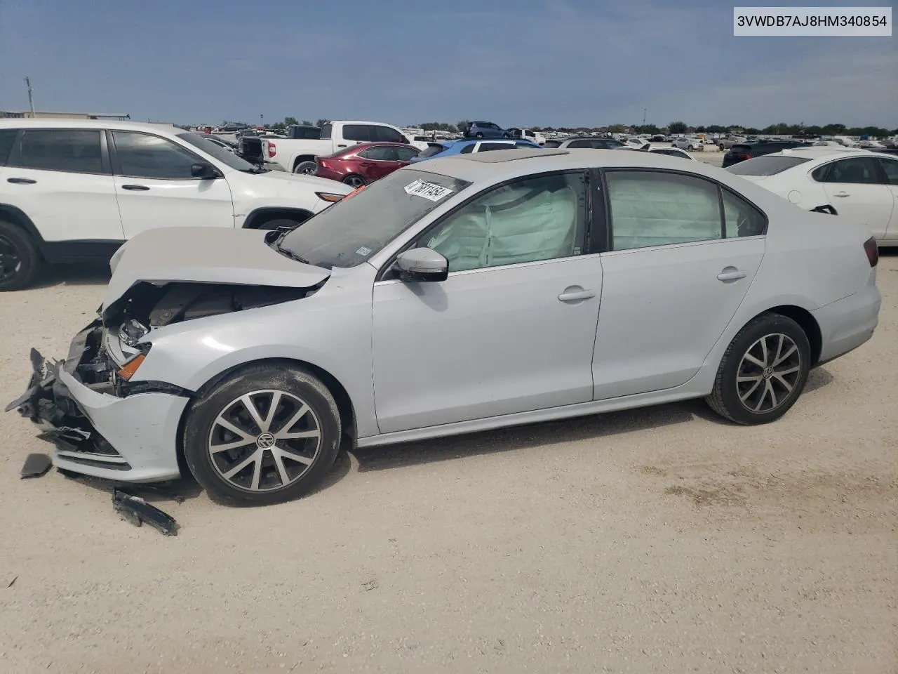 2017 Volkswagen Jetta Se VIN: 3VWDB7AJ8HM340854 Lot: 76811454