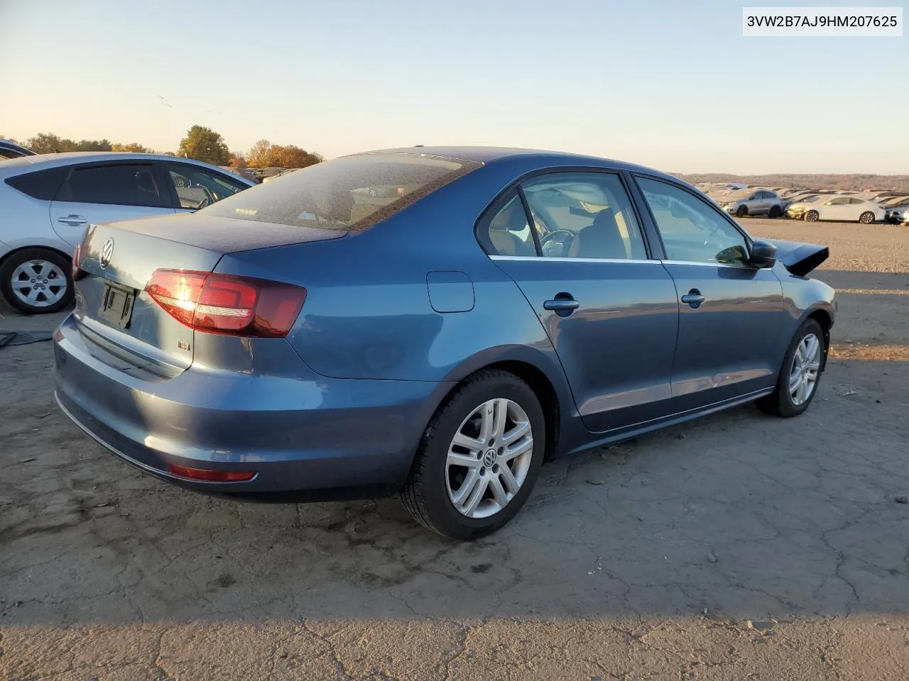 2017 Volkswagen Jetta S VIN: 3VW2B7AJ9HM207625 Lot: 76875904