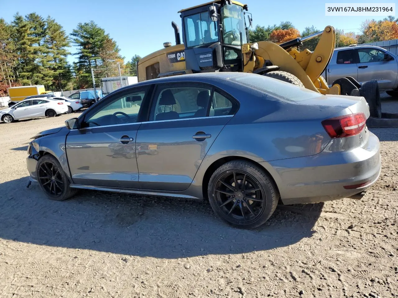 2017 Volkswagen Jetta S VIN: 3VW167AJ8HM231964 Lot: 76953784