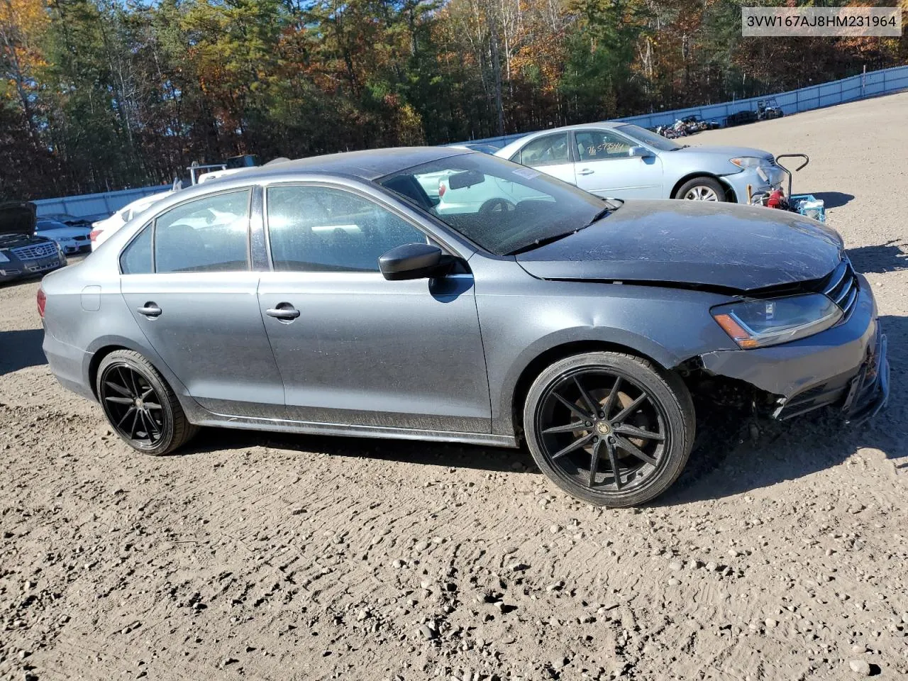 2017 Volkswagen Jetta S VIN: 3VW167AJ8HM231964 Lot: 76953784