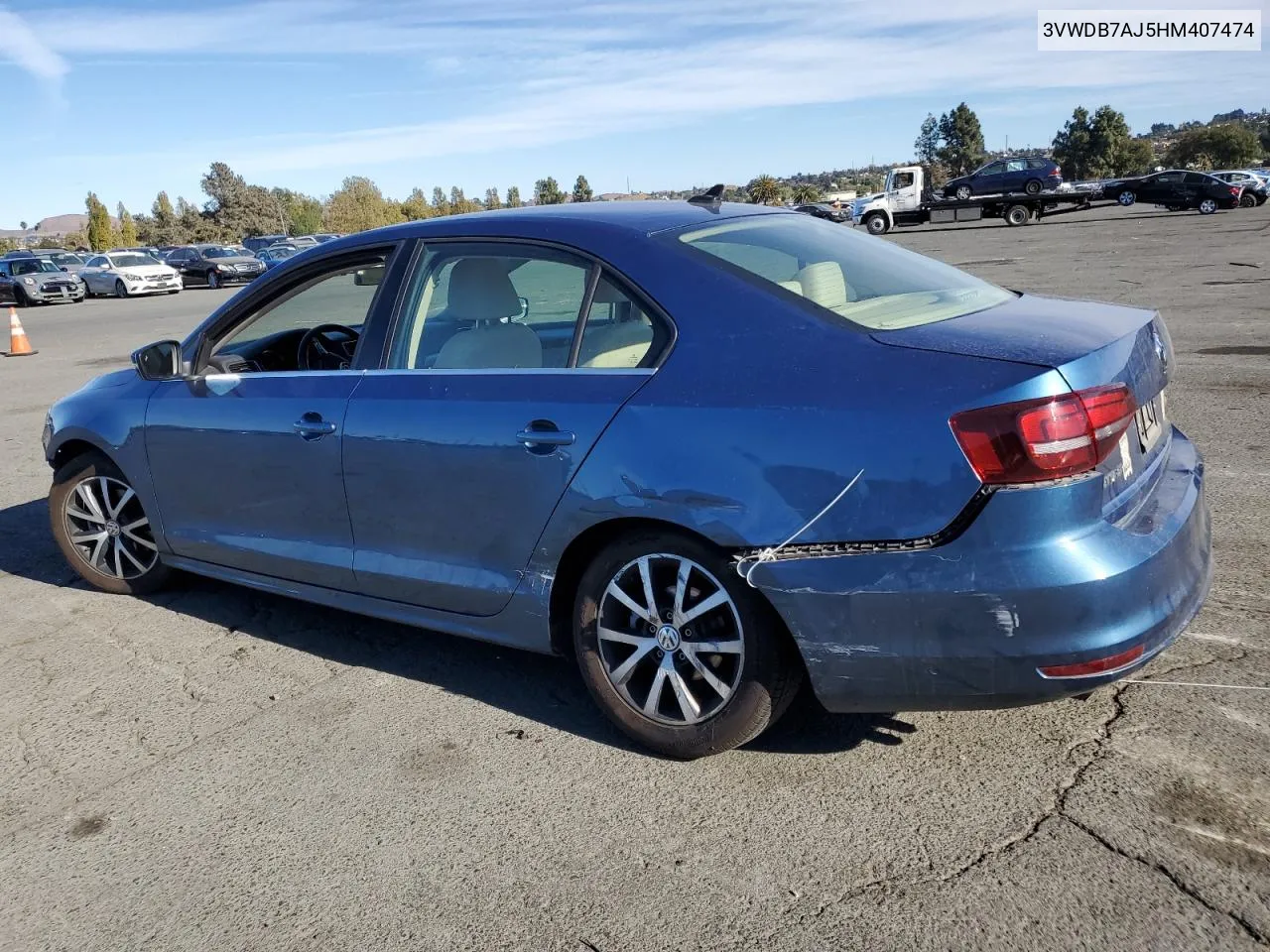 2017 Volkswagen Jetta Se VIN: 3VWDB7AJ5HM407474 Lot: 77019104