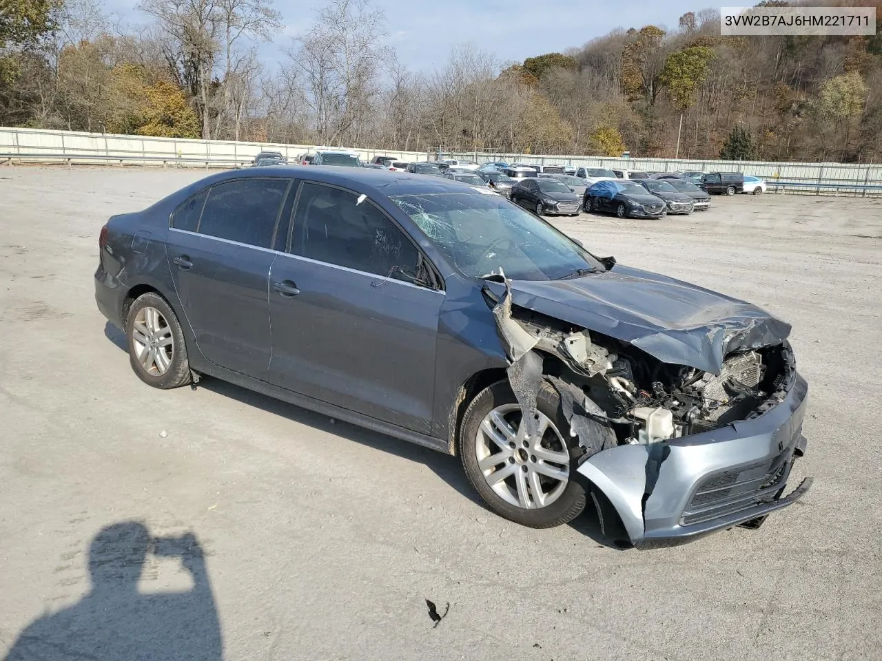 2017 Volkswagen Jetta S VIN: 3VW2B7AJ6HM221711 Lot: 77447134