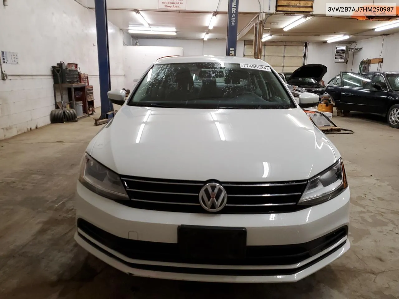 2017 Volkswagen Jetta S VIN: 3VW2B7AJ7HM290987 Lot: 77499534