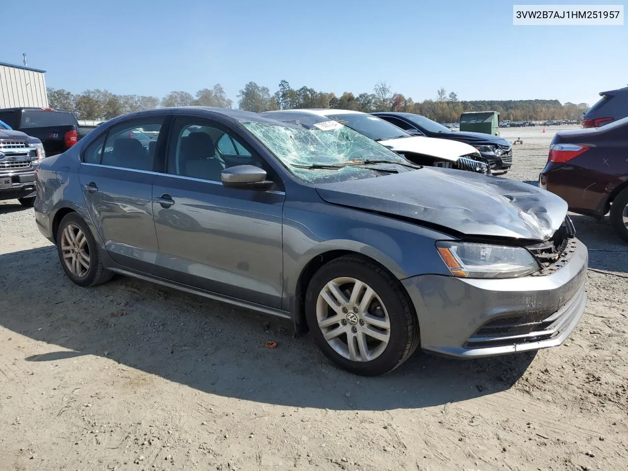 2017 Volkswagen Jetta S VIN: 3VW2B7AJ1HM251957 Lot: 78007424