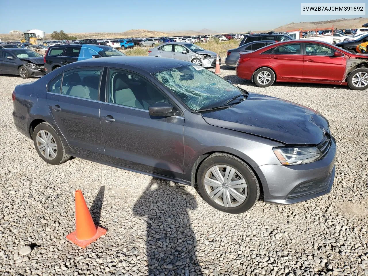 2017 Volkswagen Jetta S VIN: 3VW2B7AJ0HM391692 Lot: 78016934