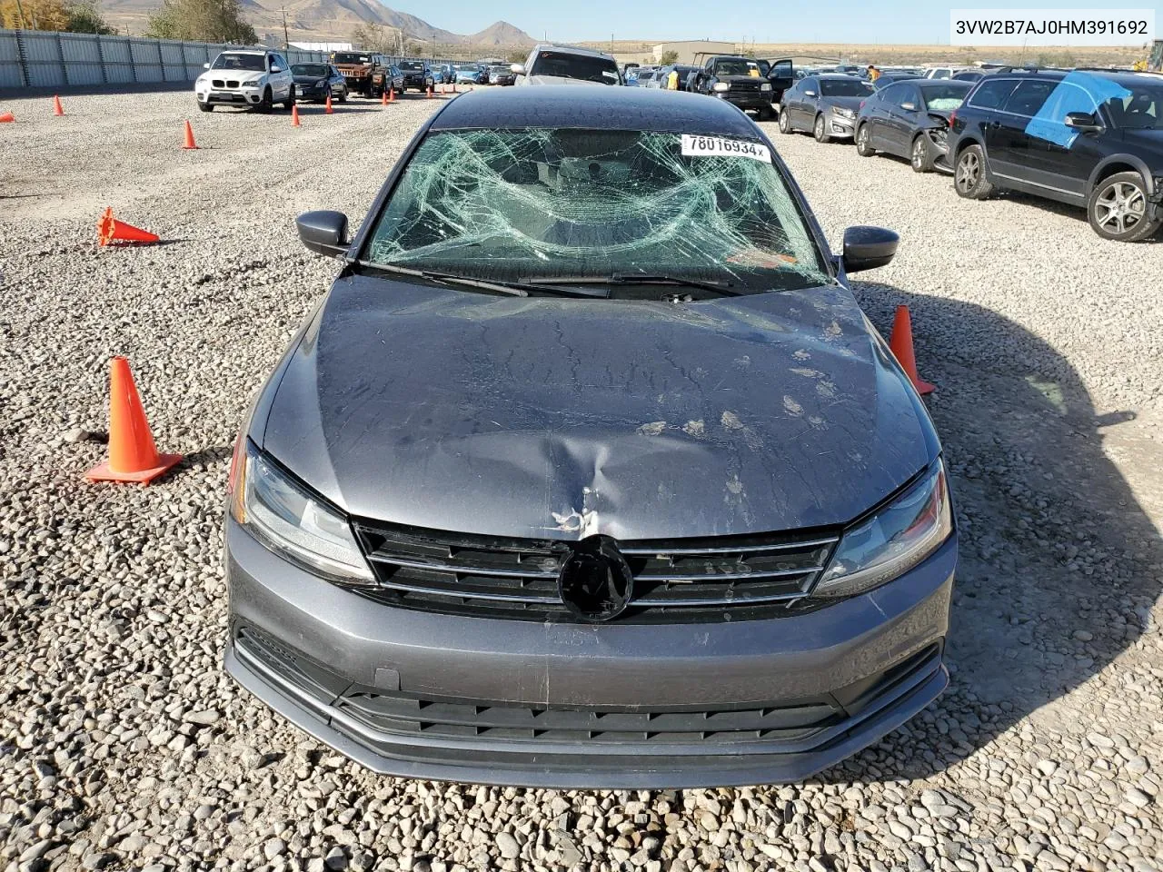 2017 Volkswagen Jetta S VIN: 3VW2B7AJ0HM391692 Lot: 78016934