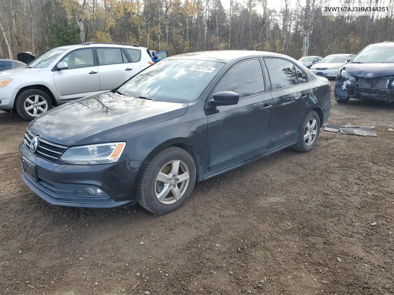 2017 Volkswagen Jetta S VIN: 3VW167AJ3HM344351 Lot: 78531714