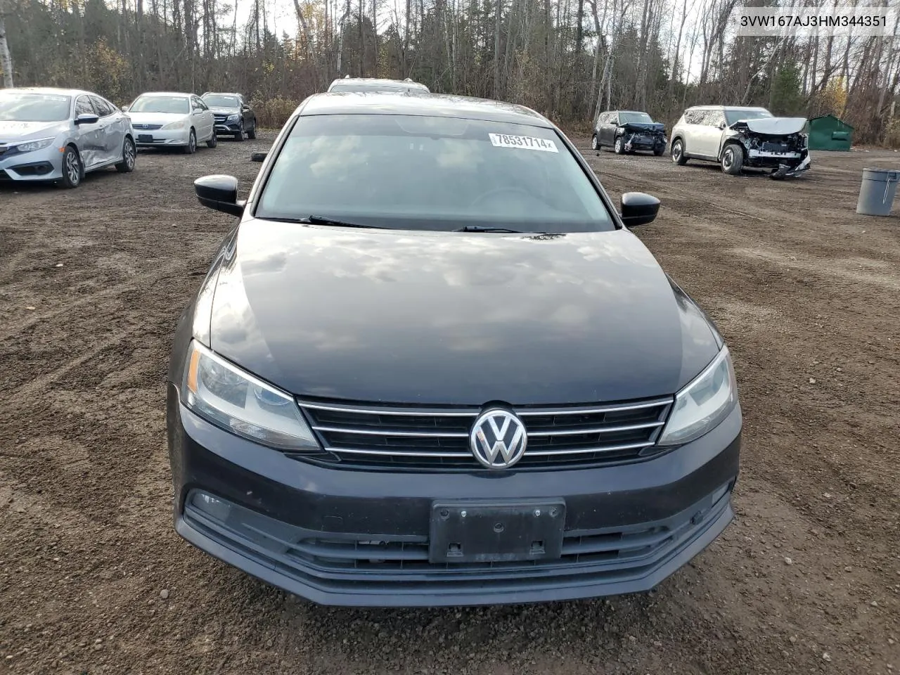 2017 Volkswagen Jetta S VIN: 3VW167AJ3HM344351 Lot: 78531714