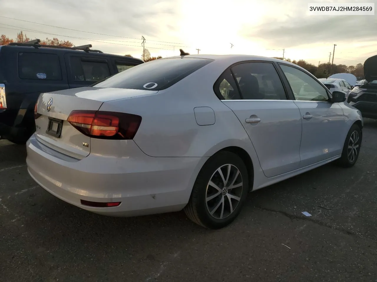 2017 Volkswagen Jetta Se VIN: 3VWDB7AJ2HM284569 Lot: 78917354